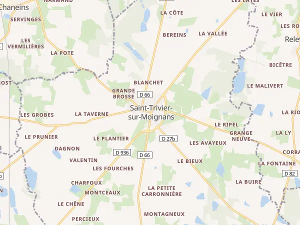 Plan de Saint-Trivier-sur-Moignans