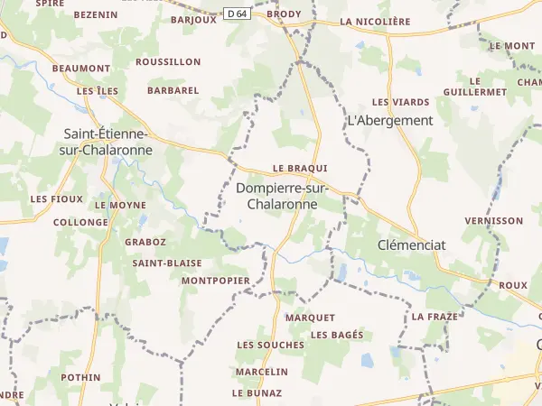 Plan de Dompierre-sur-Chalaronne