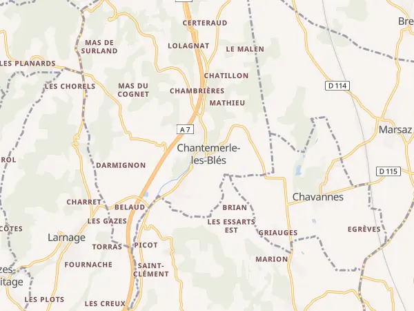 Plan de Chantemerle-les-Blés
