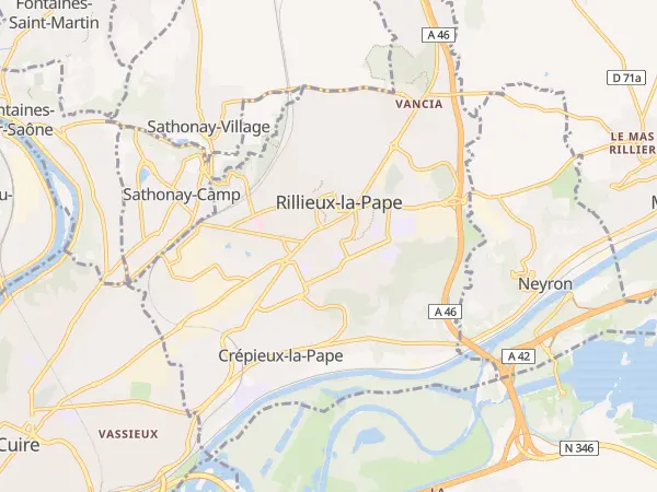 Plan de Rillieux-la-Pape