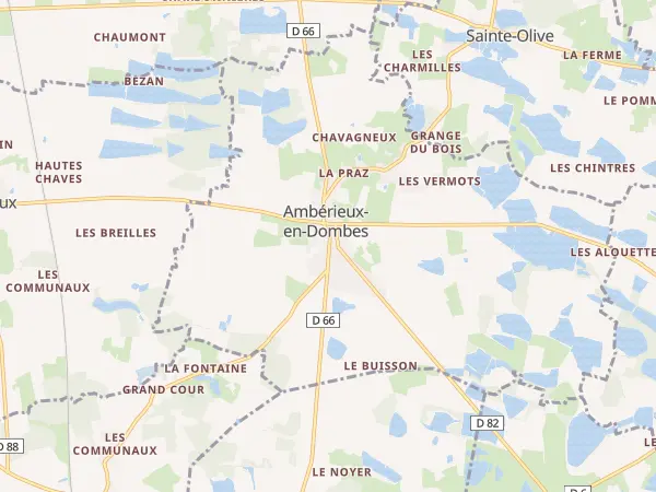 Plan de Ambérieux-en-Dombes