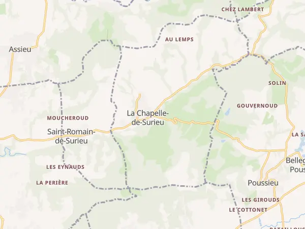 Plan de La Chapelle-de-Surieu