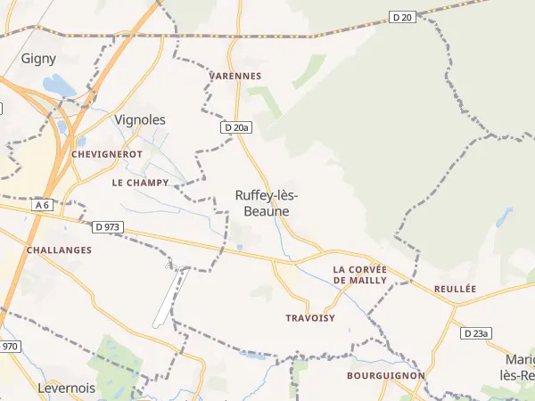 Plan de Ruffey-lès-Beaune