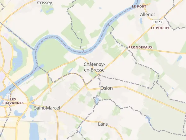 Plan de Châtenoy-en-Bresse
