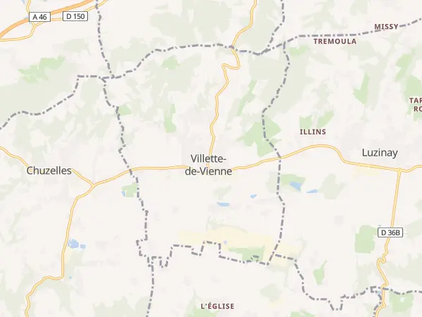 Plan de Villette-de-Vienne