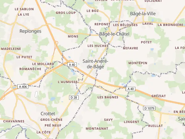 Plan de Saint-André-de-Bâgé