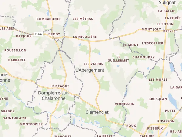 Plan de L’Abergement-Clémenciat