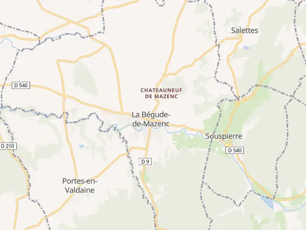 Plan de La Bégude-de-Mazenc