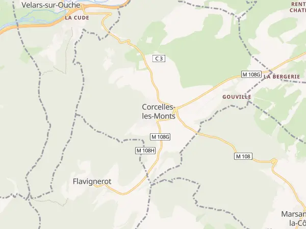Plan de Corcelles-les-Monts