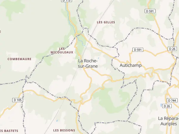 Plan de La Roche-sur-Grane