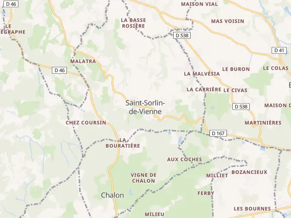 Plan de Saint-Sorlin-de-Vienne