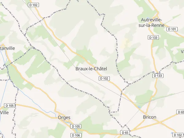 Plan de Braux-le-Châtel
