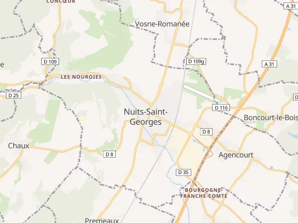Plan de Nuits-Saint-Georges