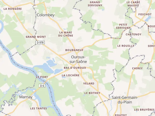 Plan de Ouroux-sur-Saône
