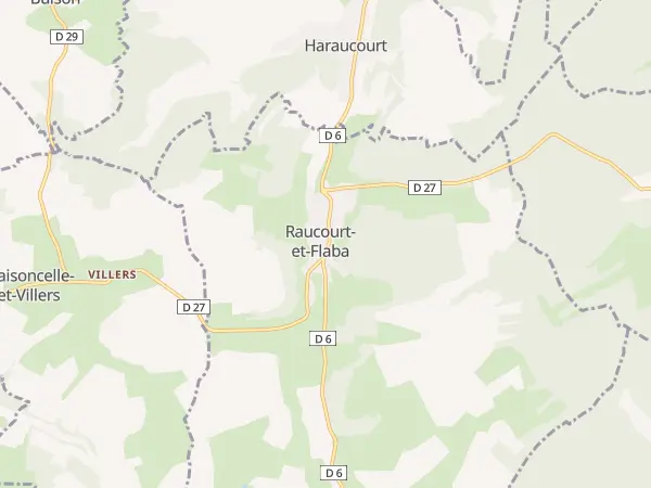 Plan de Raucourt-et-Flaba