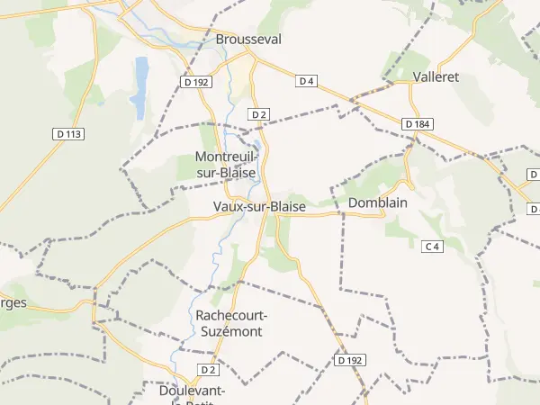 Plan de Vaux-sur-Blaise