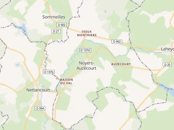 Plan de Noyers-Auzécourt