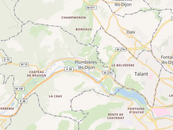 Plan de Plombières-lès-Dijon