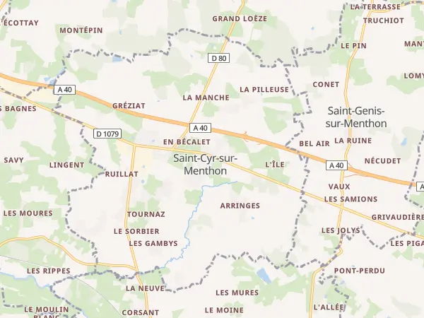 Plan de Saint-Cyr-sur-Menthon