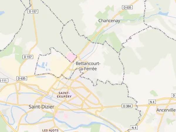 Plan de Bettancourt-la-Ferrée