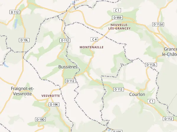 Plan de Busserotte-et-Montenaille