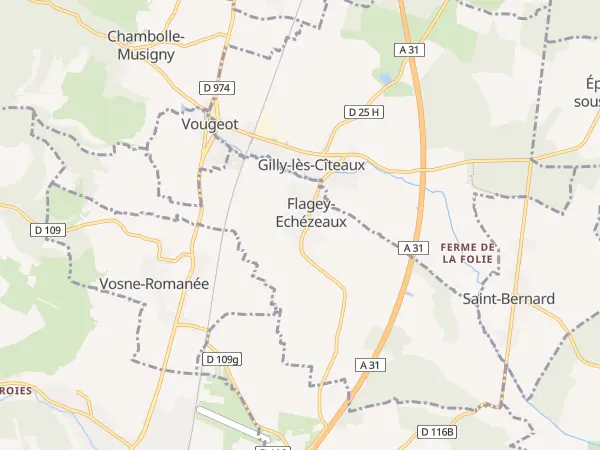 Plan de Flagey-Echézeaux