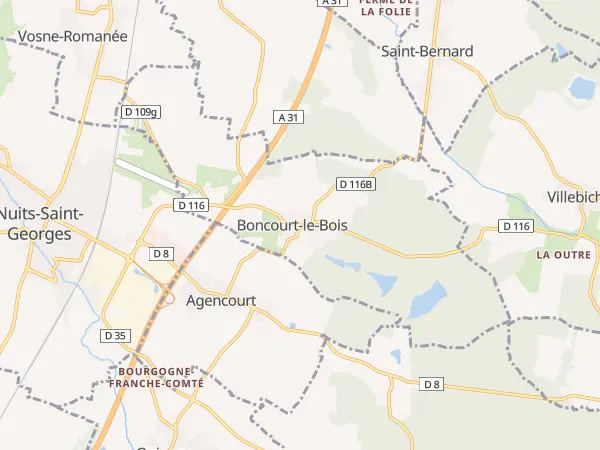 Plan de Boncourt-le-Bois