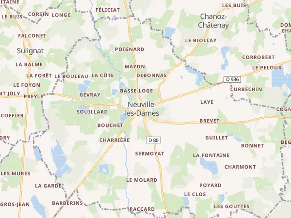 Plan de Neuville-les-Dames