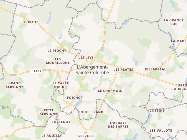 Plan de L’Abergement-Sainte-Colombe