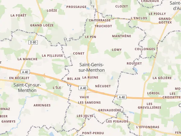 Plan de Saint-Genis-sur-Menthon