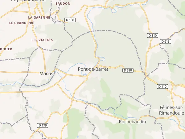 Plan de Pont-de-Barret