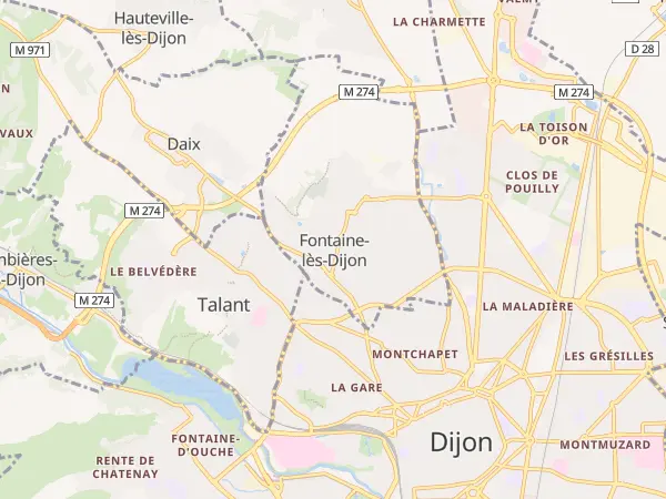 Plan de Fontaine-lès-Dijon