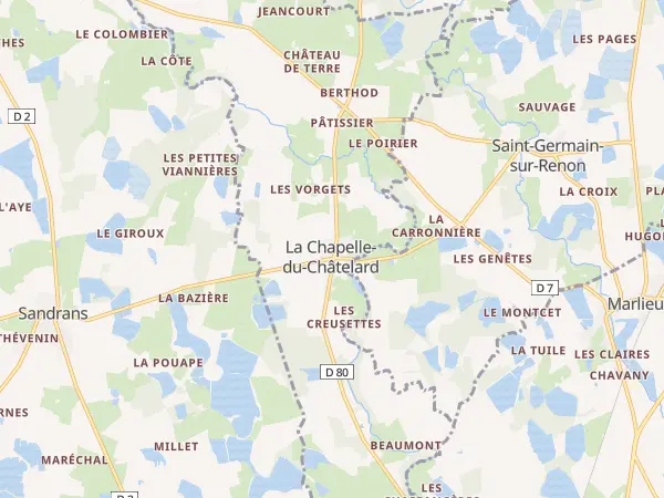 Plan de La Chapelle-du-Châtelard