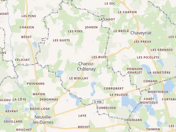 Plan de Chanoz-Châtenay