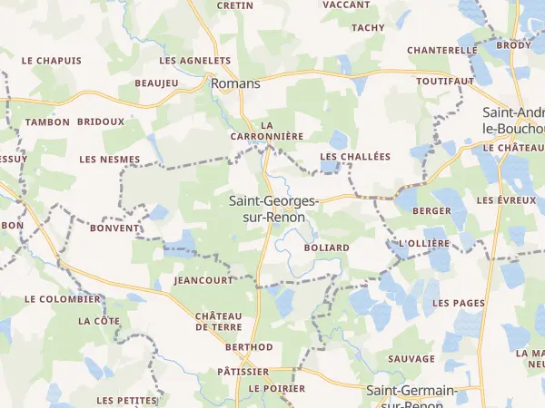 Plan de Saint-Georges-sur-Renon