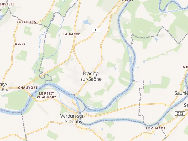 Plan de Bragny-sur-Saône