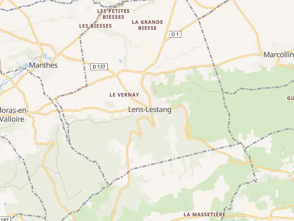 Plan de Lens-Lestang