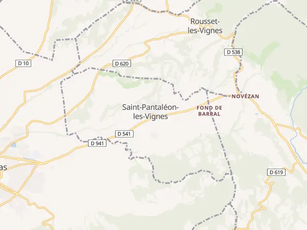 Plan de Saint-Pantaléon-les-Vignes