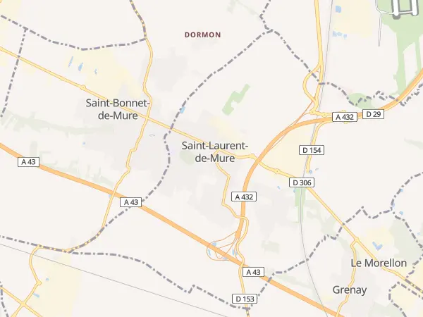 Plan de Saint-Laurent-de-Mure