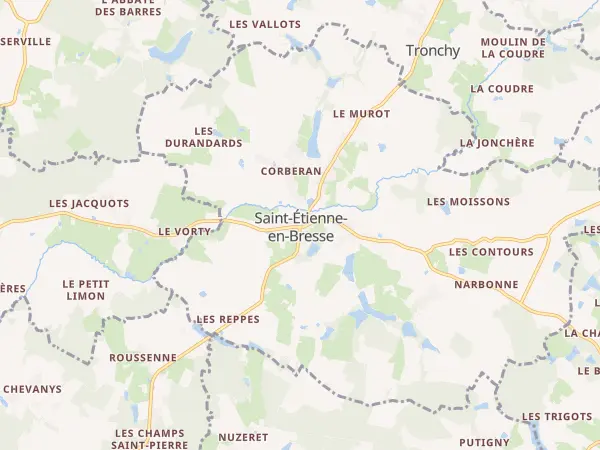 Plan de Saint-Étienne-en-Bresse