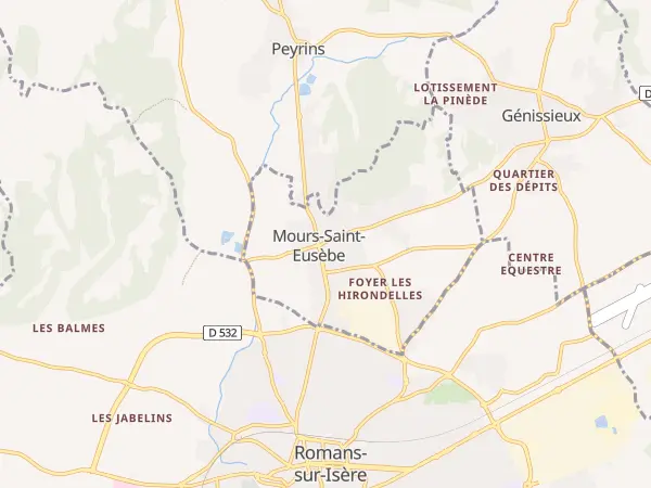 Plan de Mours-Saint-Eusèbe