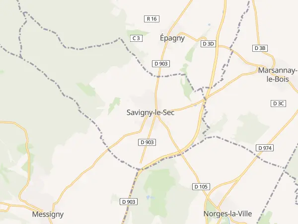 Plan de Savigny-le-Sec