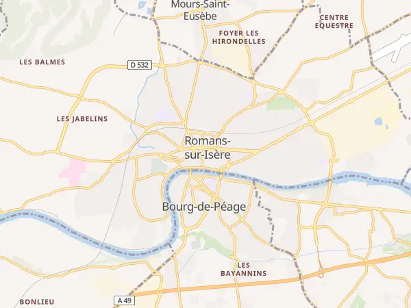 Plan de Romans-sur-Isère