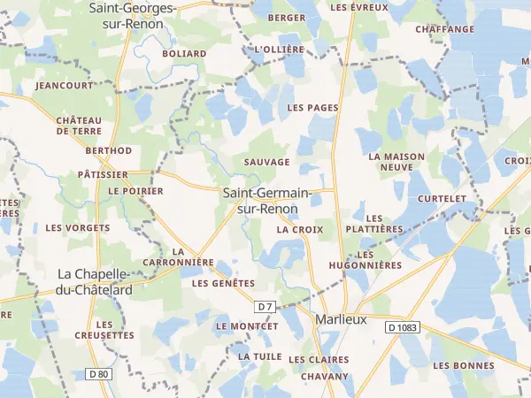 Plan de Saint-Germain-sur-Renon