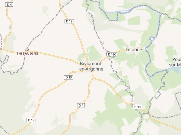 Plan de Beaumont-en-Argonne
