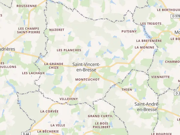 Plan de Saint-Vincent-en-Bresse