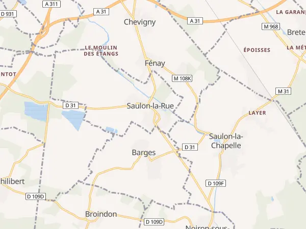 Plan de Saulon-la-Rue