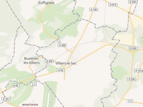 Plan de Villiers-le-Sec