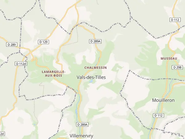 Plan de Vals-des-Tilles