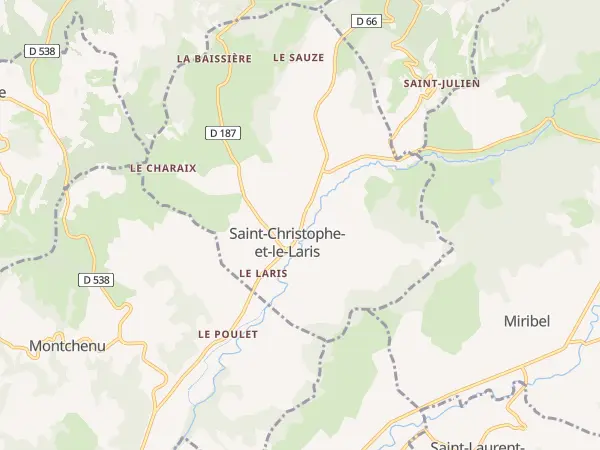 Plan de Saint-Christophe-et-le-Laris